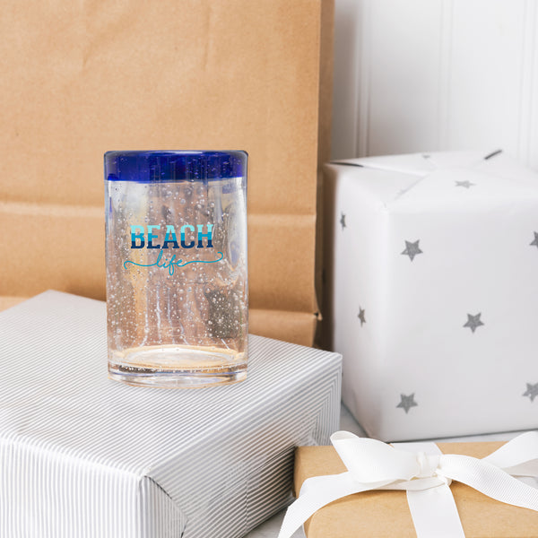 Pavilion Gift Company Beach Life 15 Oz Bubble Glass