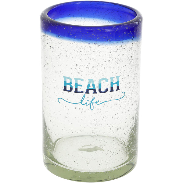 pavilion gift company Beach Life 15 oz Bubble Glass