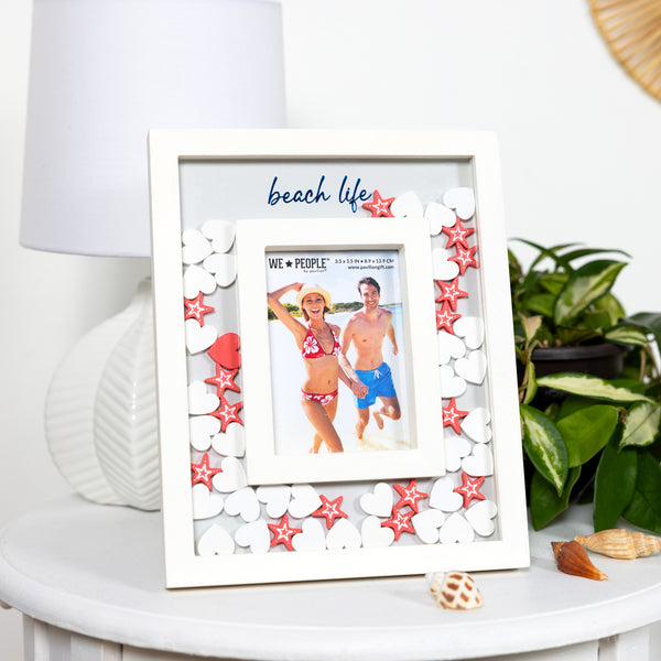 Pavilion Gift Company Beach Life 8" X 10" Picture Frame (Holds 3.5" X 5.5" Photo)