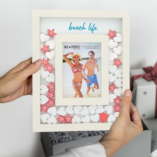 Pavilion Gift Company Beach Life 8" X 10" Picture Frame (Holds 3.5" X 5.5" Photo)
