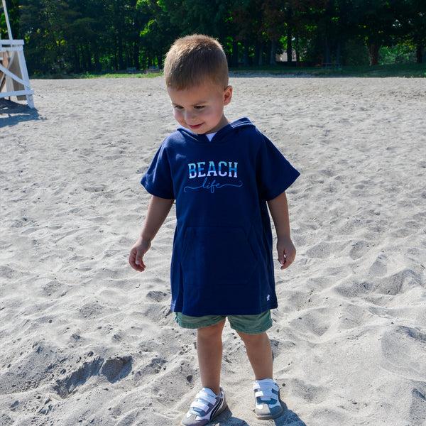 Pavilion Gift Company Beach Life Hooded French Terry Cover Up (1T-3T)