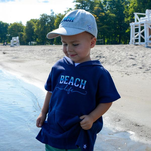 Pavilion Gift Company Beach Life Hooded French Terry Cover Up (1T-3T)
