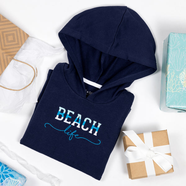 Pavilion Gift Company Beach Life Hooded French Terry Cover Up (1T-3T)