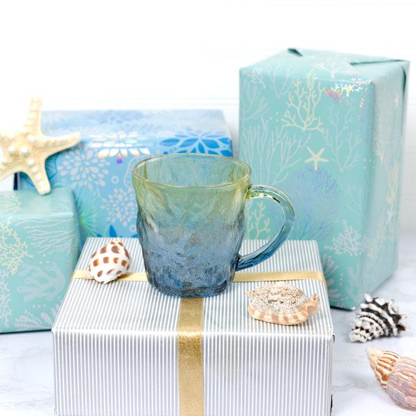 Pavilion Gift Company Beach Mode 10 Oz Glacier Glass Mug