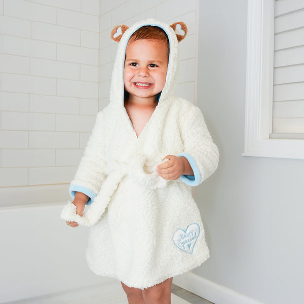 Pavilion Gift Company Beary Special Blue - 12-24 Months Toddler Bathrobe