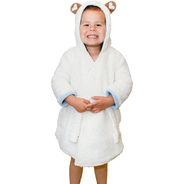 pavilion gift company Beary Special Blue - 12-24 Months Toddler Bathrobe