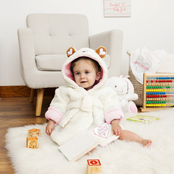 Pavilion Gift Company Beary Special Pink - 12-24 Months Toddler Bathrobe