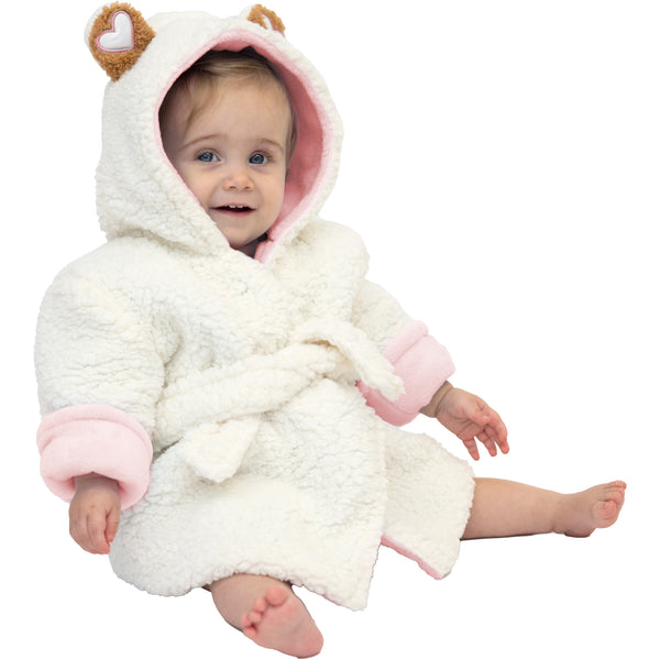 pavilion gift company Beary Special Pink - 12-24 Months Toddler Bathrobe