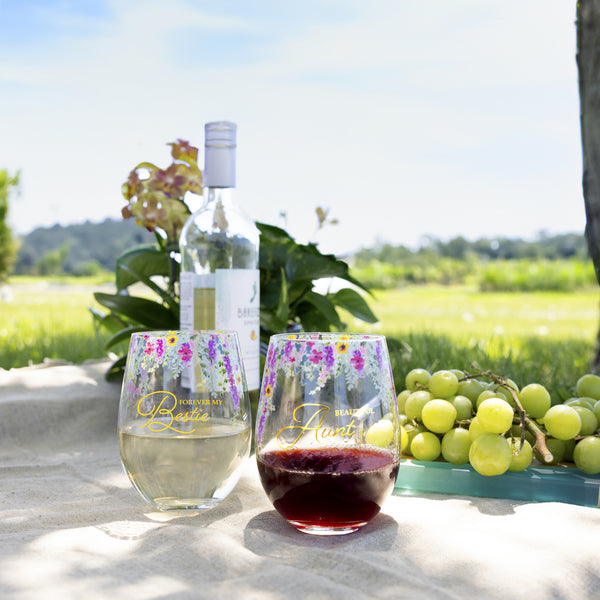 Pavilion Gift Company Beautiful Aunt Gift Boxed 17 Oz Stemless Wine Glass