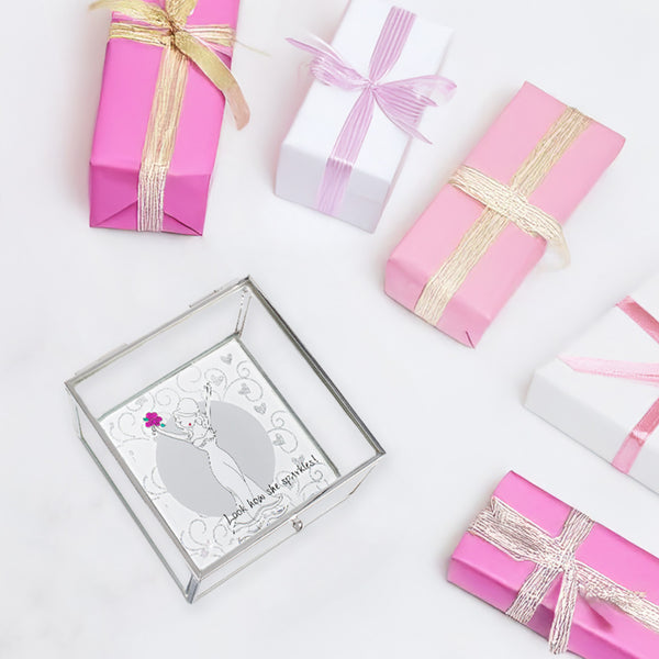 Pavilion Gift Company Beautiful Bride 4" Glass Keepsake Box