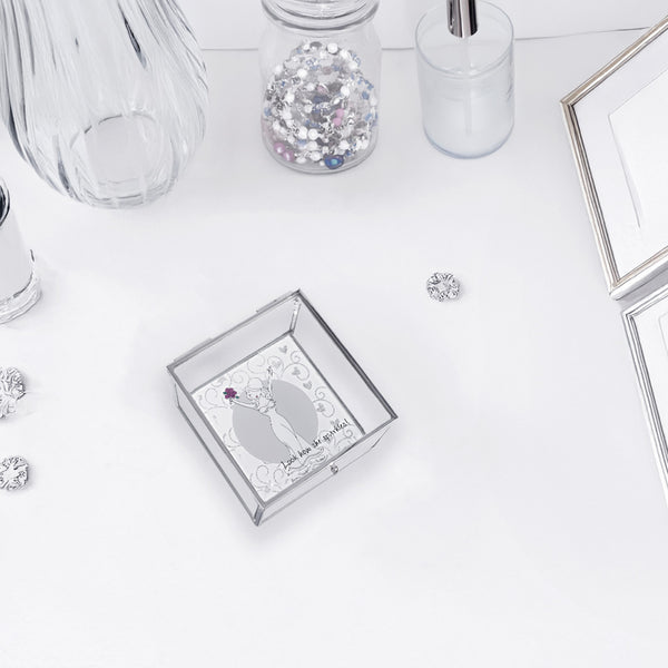 Pavilion Gift Company Beautiful Bride 4" Glass Keepsake Box