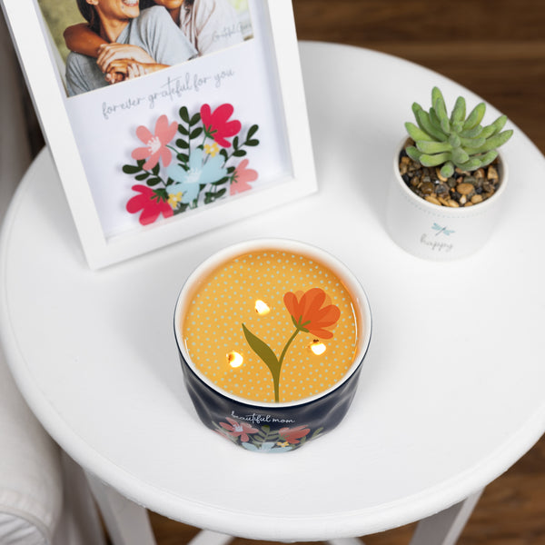 Pavilion Gift Company Beautiful Mom 12 Oz - 100% Soy Wax Reveal Triple Wick Candle Scent: Tranquility