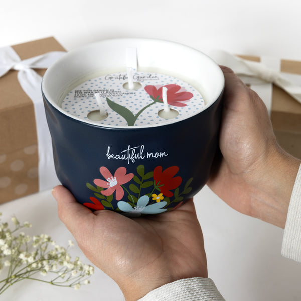 Pavilion Gift Company Beautiful Mom 12 Oz - 100% Soy Wax Reveal Triple Wick Candle Scent: Tranquility