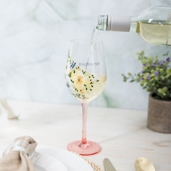 Pavilion Gift Company Beautiful Mom 16 Oz Wine Glass