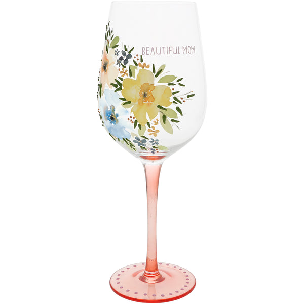 pavilion gift company Beautiful Mom 16 oz Wine Glass