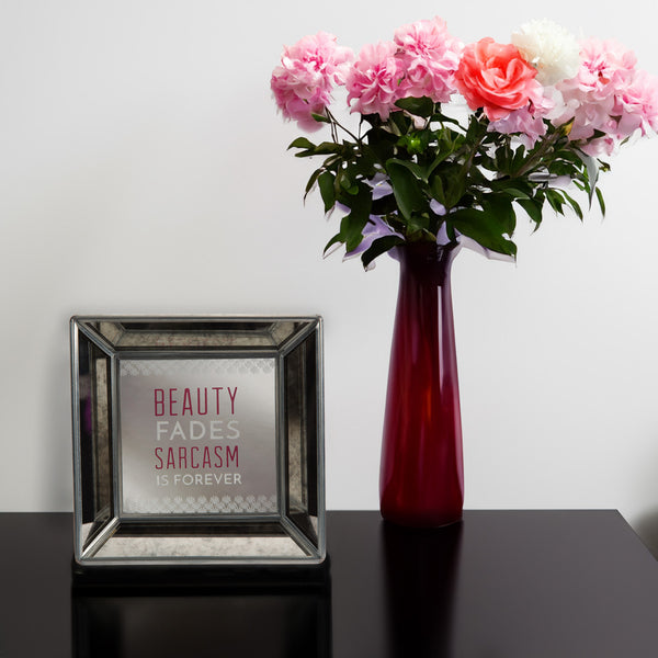 Pavilion Gift Company Beauty 5" Mirrored Easel Back Plaque