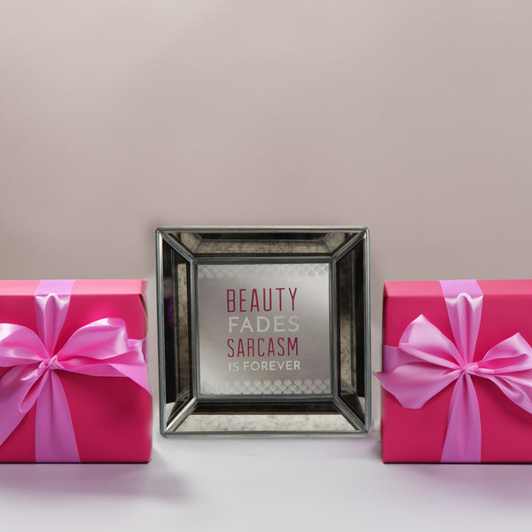 Pavilion Gift Company Beauty 5" Mirrored Easel Back Plaque