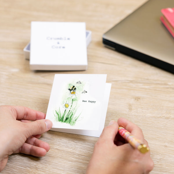 Pavilion Gift Company Bee Happy 6mm Sterling Silver Bee Stud Earrings