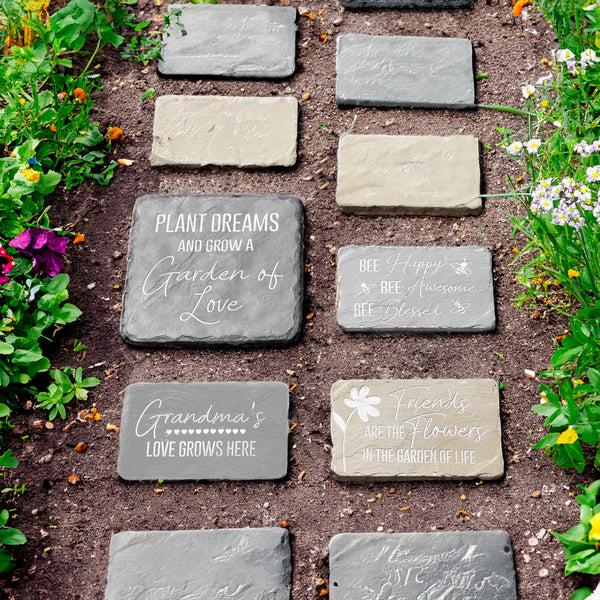 Pavilion Gift Company Bee Happy 7" X 4.25" Garden Stone