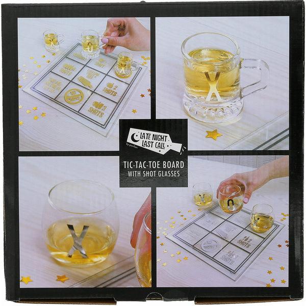 Pavilion Gift Company Beer 9" Shot Glass Tic Tac Toe