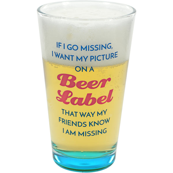 pavilion gift company Beer Label 16 oz Pint Glass Tumbler