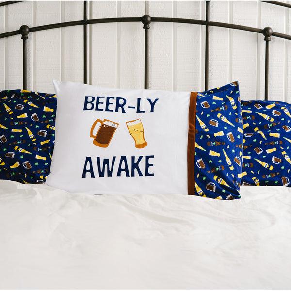 Pavilion Gift Company Beer-ly Awake 20" X 26" Pillowcase