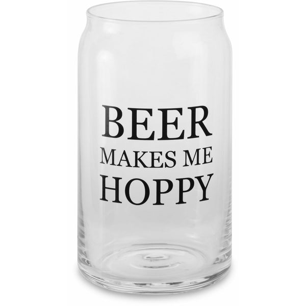 Pavilion Gift Company Beer Makes Me Hoppy 16 Oz Beer Can Glass Tealight Holder