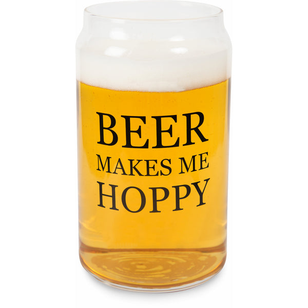 pavilion gift company Beer Makes Me Hoppy 16 oz Beer Can Glass Tealight Holder