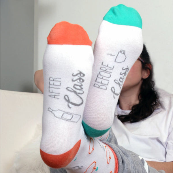 Pavilion Gift Company Before & After Class S/M Unisex Cotton Blend Sock