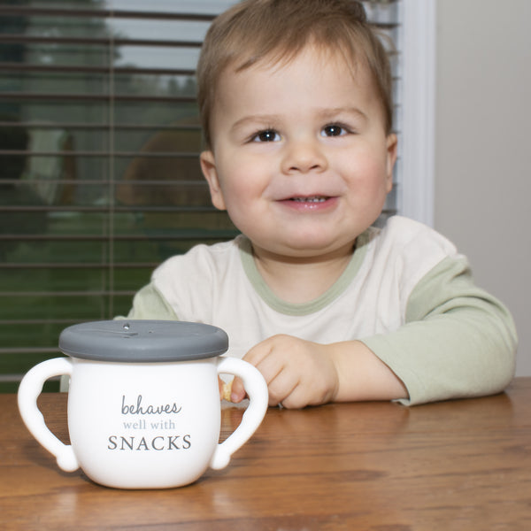 Pavilion Gift Company Behaves Well 3.5" Silicone Snack Bowl With Lid