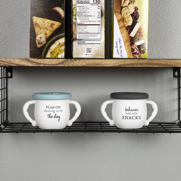 Pavilion Gift Company Behaves Well 3.5" Silicone Snack Bowl With Lid