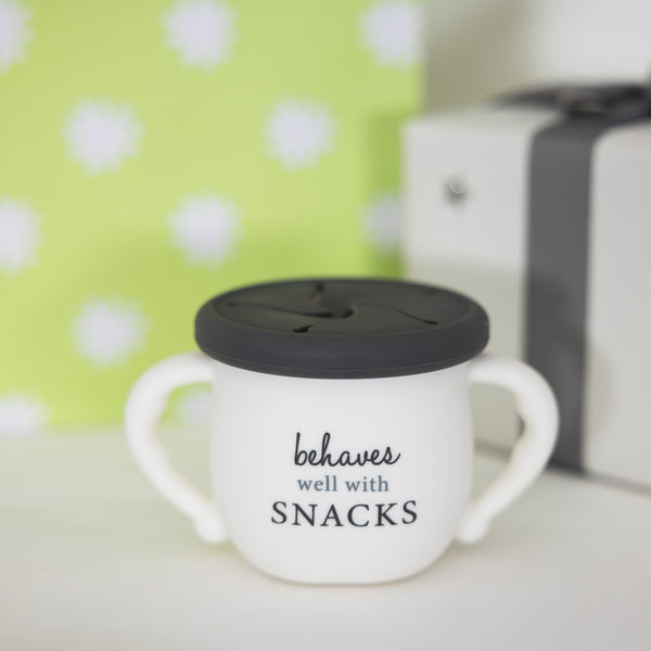 Pavilion Gift Company Behaves Well 3.5" Silicone Snack Bowl With Lid