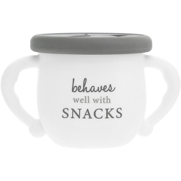 pavilion gift company Behaves Well 3.5" Silicone Snack Bowl with Lid