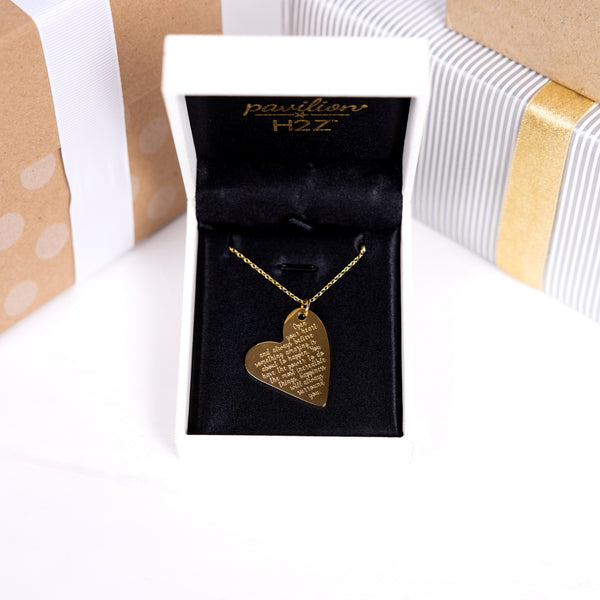 Pavilion Gift Company Believe 18.5" Gold Plated Engraved Necklace