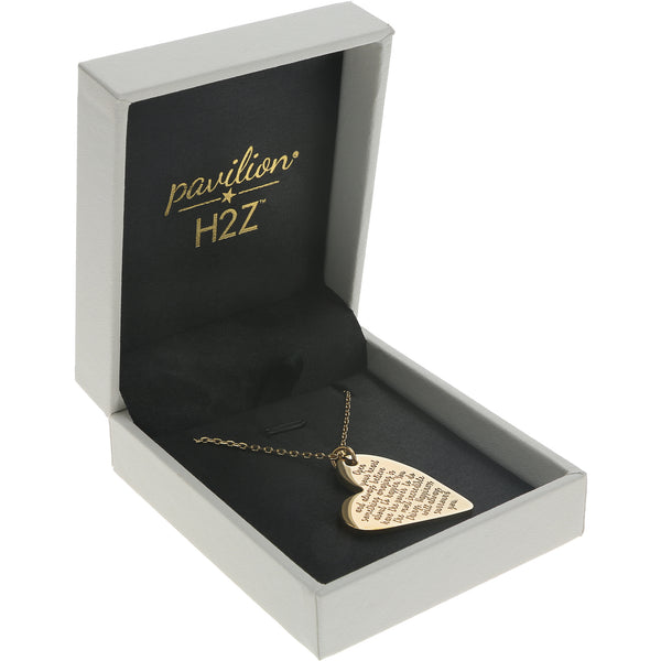 pavilion gift company Believe 18.5" Gold Plated Engraved Necklace