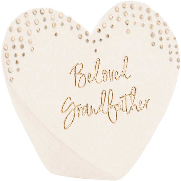 pavilion gift company Beloved Grandfather 3.5" x 3" Heart Memorial Stone