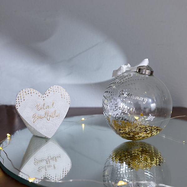 Pavilion Gift Company Beloved Grandfather 4" Glass Ornament