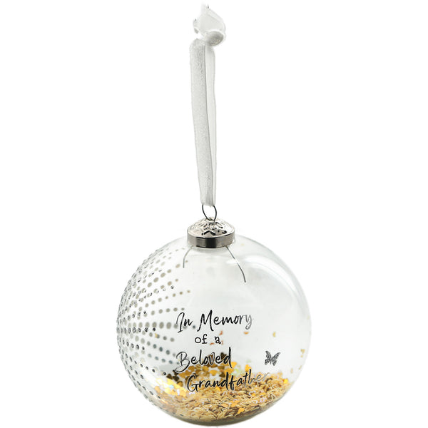 pavilion gift company Beloved Grandfather 4" Glass Ornament