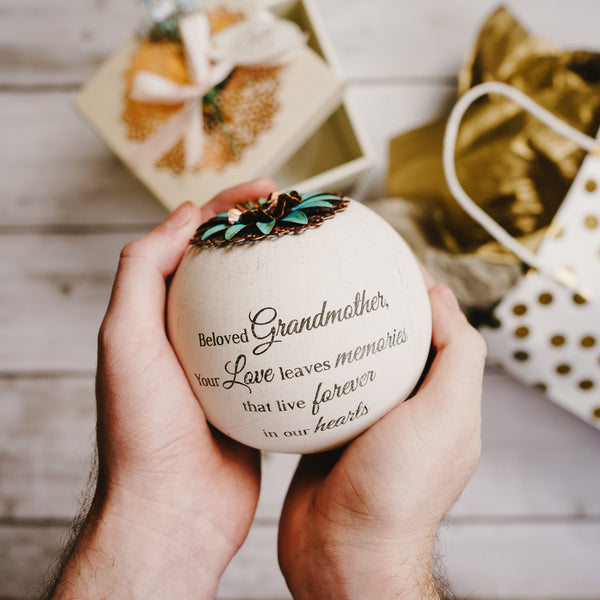 Pavilion Gift Company Beloved Grandmother 4" Round Tealight Candle Holder
