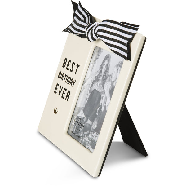 Pavilion Gift Company Best Birthday Ever 7" X 7" Frame (Holds 3.5" X 5" Photo)