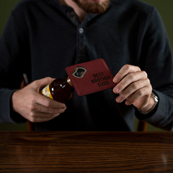 Pavilion Gift Company Best Brother 4" X 4" Bottle Opener Coaster