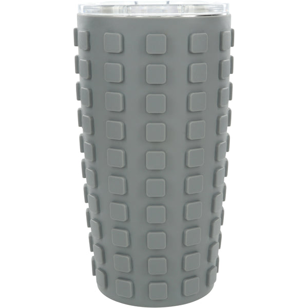 Pavilion Gift Company Best Dad 20 Oz Travel Tumbler With 3D Silicone Wrap