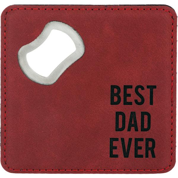 pavilion gift company Best Dad 4" x 4" Bottle Opener Coaster