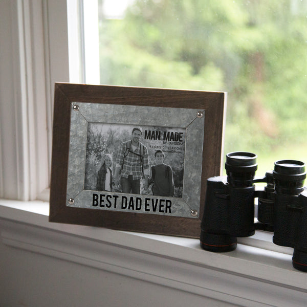 Pavilion Gift Company Best Dad 9.5" X 7.5" Frame (Holds 4" X 6" Photo)