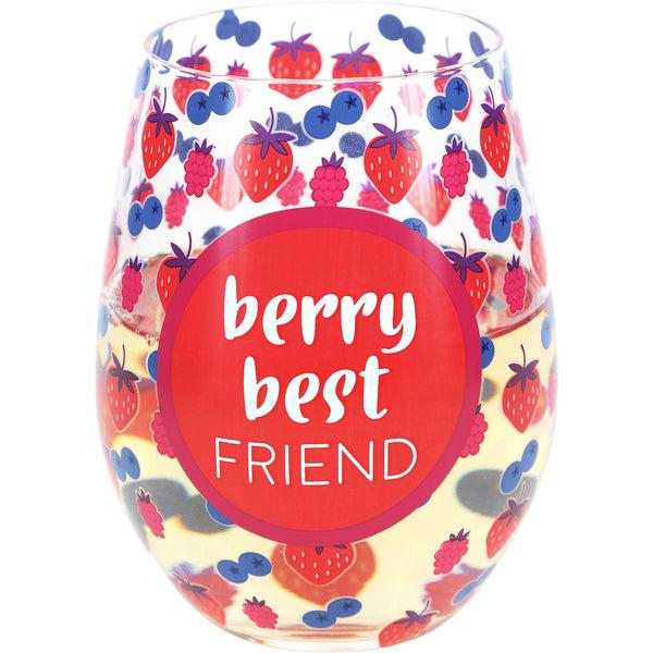 pavilion gift company Best Friend 18 oz Stemless Wine Glass
