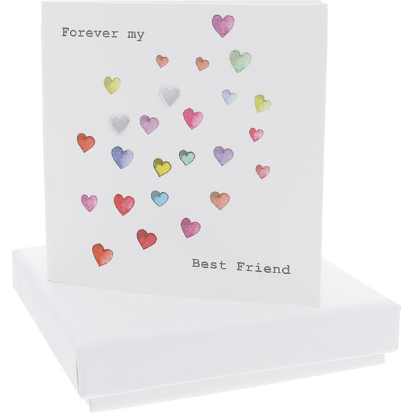 pavilion gift company Best Friend 7mm Sterling Silver Heart Stud Earrings