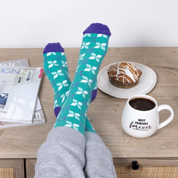 Pavilion Gift Company Best Friends 15.5 Oz Mug And Sock Set