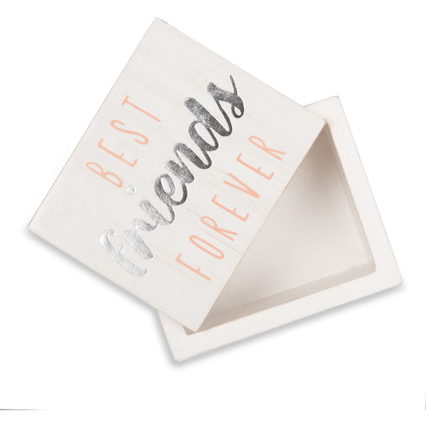 Pavilion Gift Company Best Friends 2.25" X 1.2" X 1.5" MDF Trinket Box