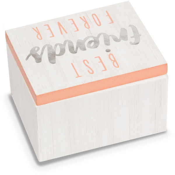 Pavilion Gift Company Best Friends 2.25" X 1.2" X 1.5" MDF Trinket Box