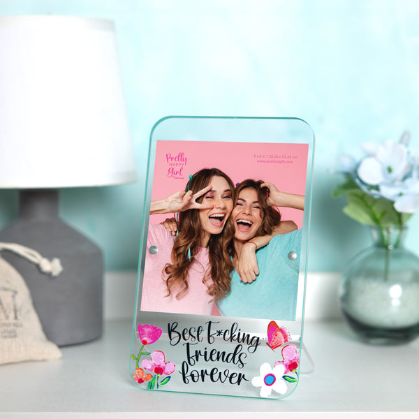 Pavilion Gift Company Best Friends 4.25" X 7" Acrylic Frame (Holds 4" X 6" Photo)